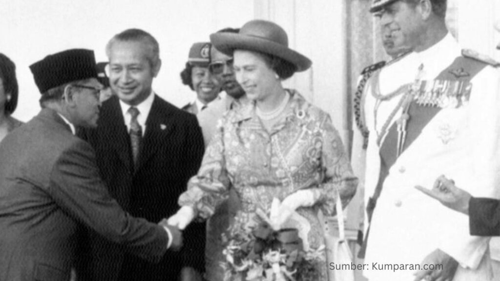 Ratu Elizabeth II, Pangeran Philip, Presiden Soeharto, Ibu Tien