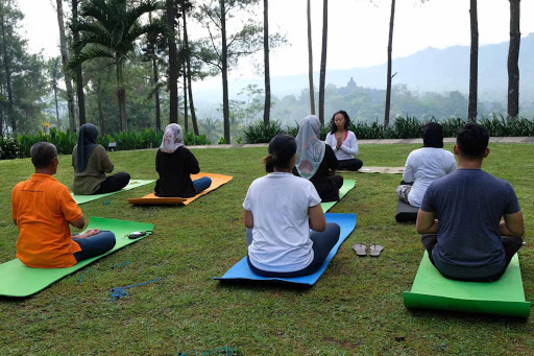 Yoga in Borobudur