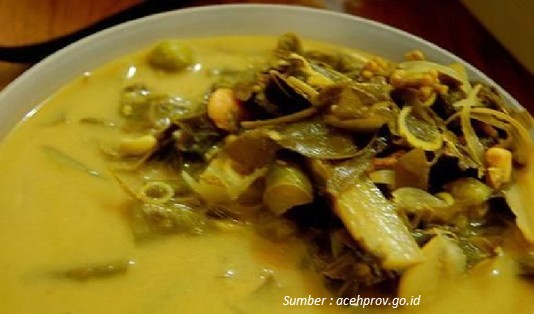 Kuliner Khas Aceh Kuwah pliek u