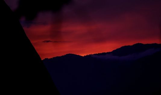 sunset gunung parang