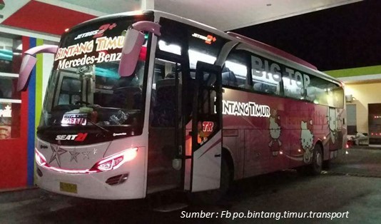 Sleeper Bus Makassar Mamuju PO Bintang Timur