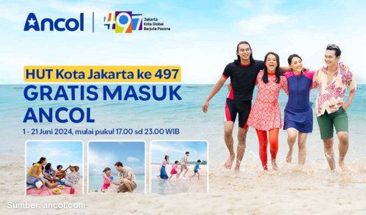 masuk ancol gratis, ancol, htm ancol, hut jakarta, Rayakan HUT Jakarta ke-497, HUT Jakarta ke-497,